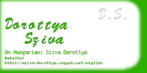 dorottya sziva business card